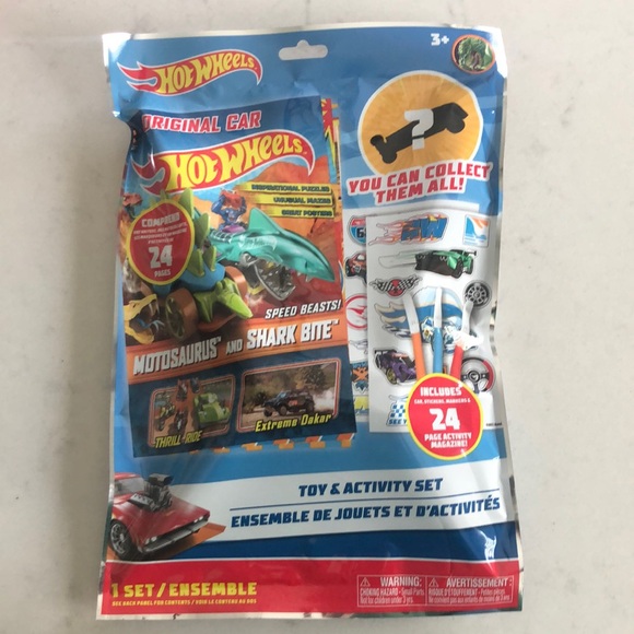 Mattel Hot Wheels Toy & Activity Set - Blue and Red - Picture 1 of 7